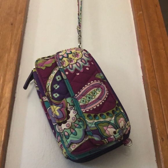 Purple paisley Vera Bradley cross body/clutch - Picture 2 of 6